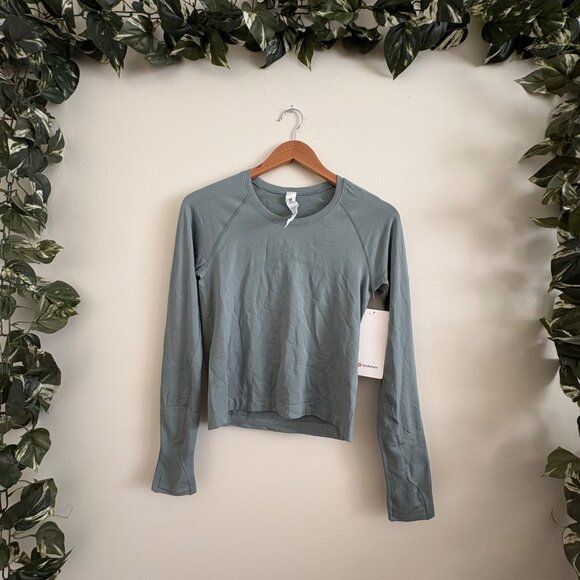 Lululemon Athletic Swiftly Tech Long Sleeve Shirt 2.0 Race NWT Crater Blue Sz 6 - Picture 1 of 9